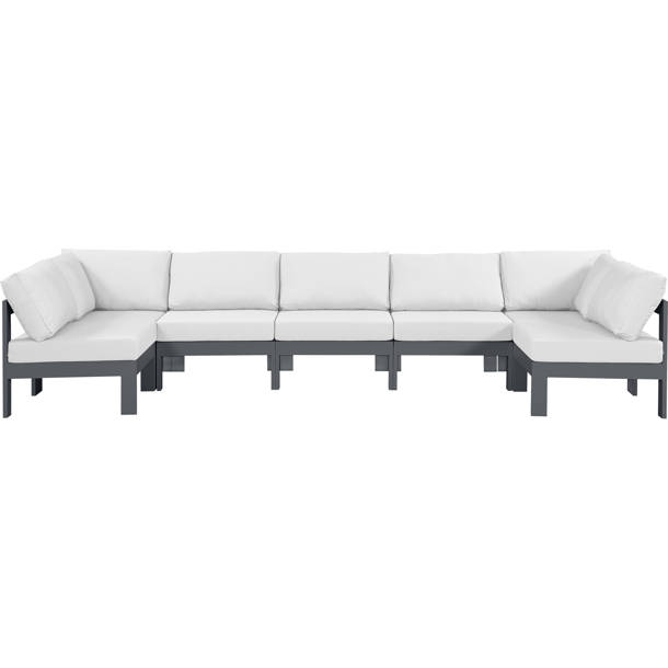 Ebern Designs Endyah 120'' Wide Outdoor UShaped Patio Sectional with Cushions Wayfair